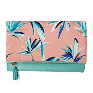 NEW Turquoise/Pink Rachel Pally Reversible Clutch